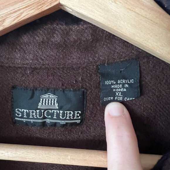 Vintage Y2K Grunge Structure Plaid Flannel Shirt Men's Size XL - Picture 5 of 8